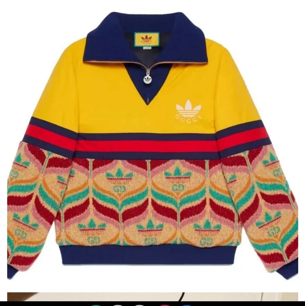 Authentic SS23 Gucci x Addidas Half Zip Jacket